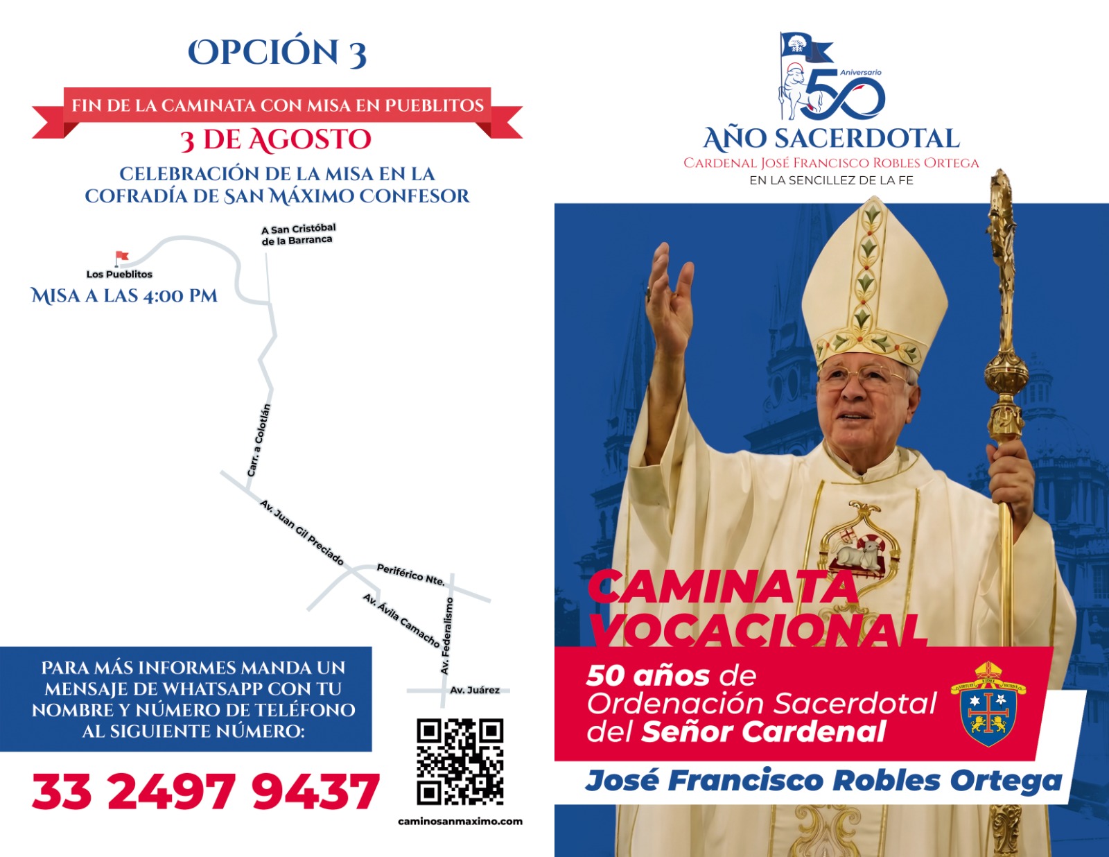 Opciones y rutas de la Caminata Vocacional